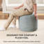 Repose-pieds rembourré en labyrinthe gris 17 po Sfera-243124157