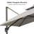 Karnesha Eco-Friendly Advanced Fabric 10FT Square Cantilever Umbrella  With Base,Light Gray-1865384803-1820443760