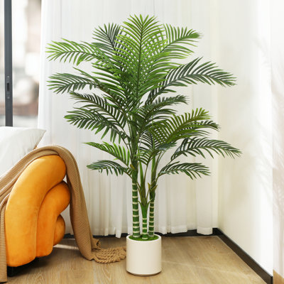 Adcock 59 "faux palmier en pot de fleurs blanc, faux palmier vert, faux arbre pour la décoration intérieure