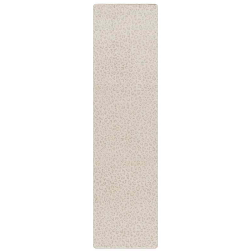 Tapis persan beige à imprimé animal Imagine, Tapis de couloir 2 pi 1 po x 7 pi 8 po