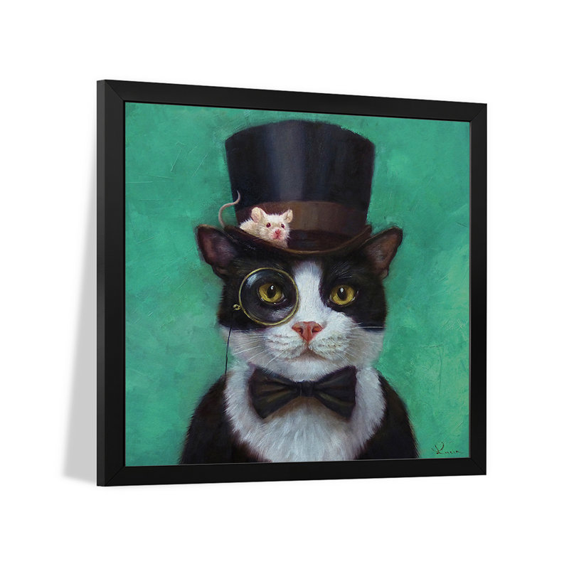 Affiche «Tuxedo Cat Premium» par Lucia Heffernan, H 16 po x l 16 po