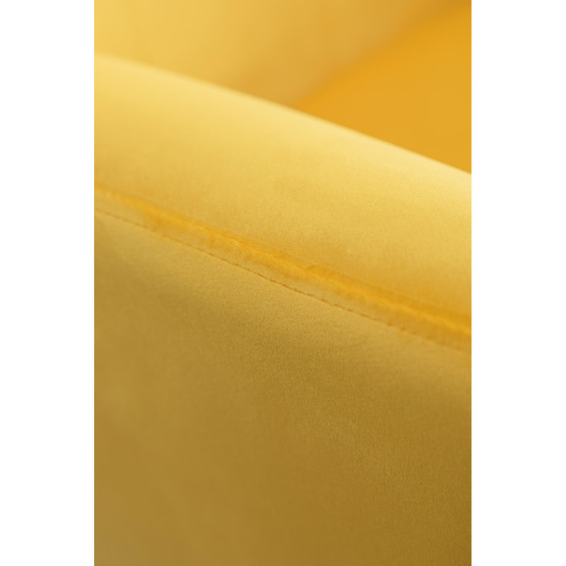 Fauteuil à oreilles Elegant Velvet, Jaune