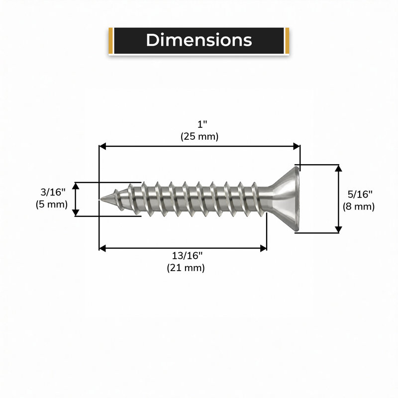 Deltana SCWS910U15 Bag of 600 Wood Screws; Steel; #9 x 1"; Satin Nickel Finish, Brushed Nickel