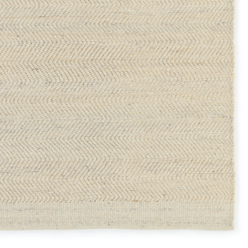 Tapis beige et crème fait à la main Kate Lester par Esdras HNL04 (6 pi x 9 pi)