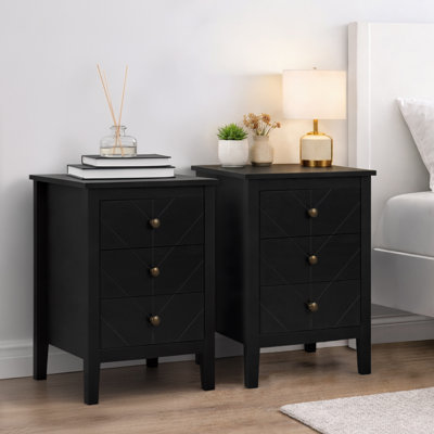 40cm W Pair of Bedside Tables