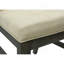 Chaise de salle à manger, hauteur 37 po, ensemble de 2, rembourrée, salle à manger, cuisine, tissu crème, bois massif gris, transitionnel