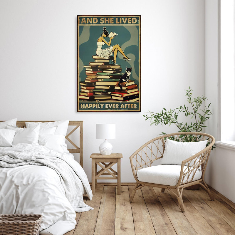 Impression sur toile, "Les livres de Kréfetz", H 20 po x l 16 po x P 1,25 po