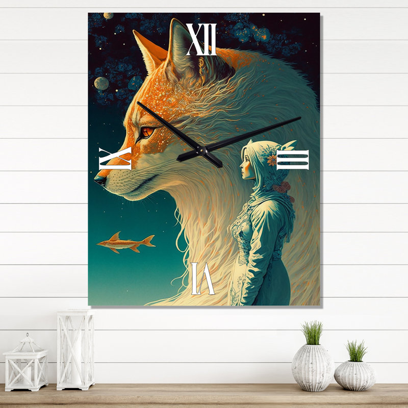 Jeleah - Horloge murale animaux, Moyen