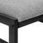 Table de salle à manger à abattants 35 po et 2 chaises - Structure en métal noir rembourré gris pour petites cuisines 3 pièces, stratifié, solide