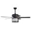 Ventilateur de plafond 52 po à 5 pales en cristal DEL avec télécommande et ensemble d'éclairage inclus