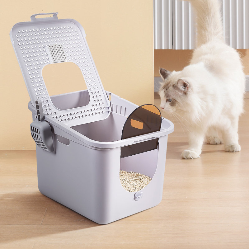 Polyethylene Plastic Litter Box with Scoop
