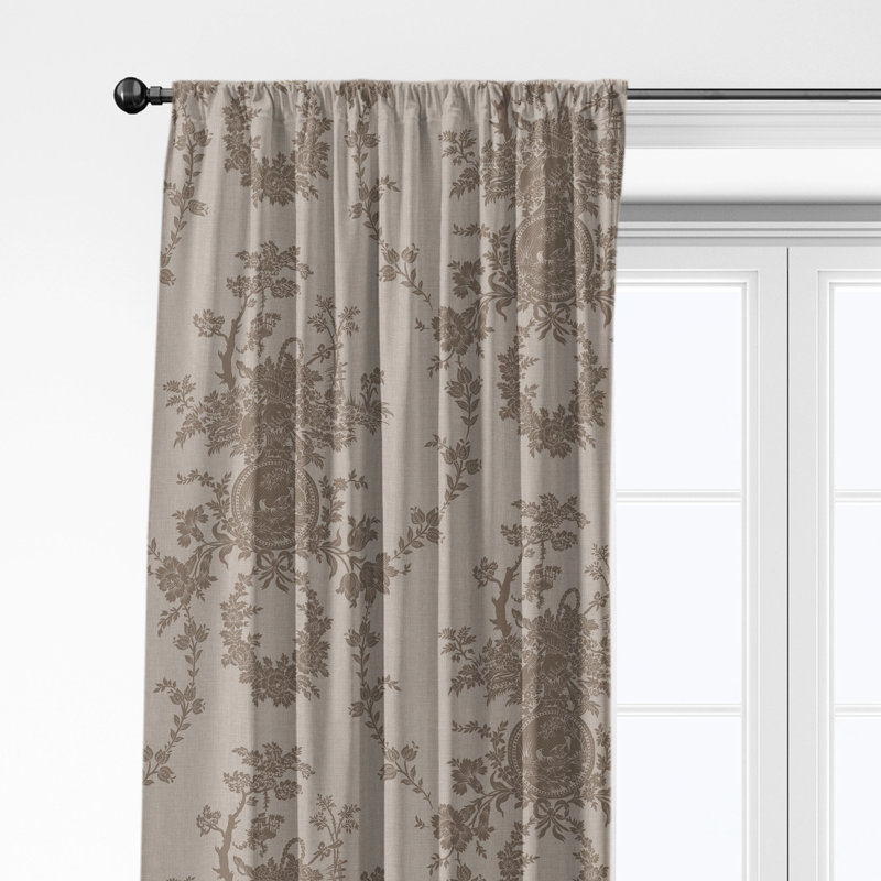 Ensemble de 2 rideaux simples en coton Country Lane, L 50 po x L 120 po, Naturel