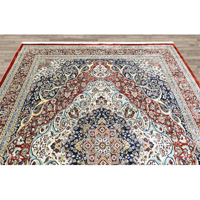 8'10''x11'10'' Wool Red Traditional Rug