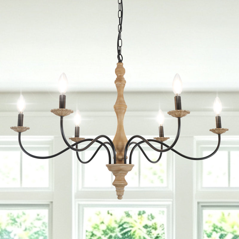 farmhouse 6-Light 34" French Country Chandelier