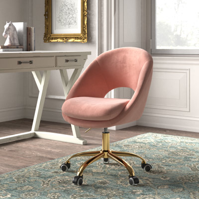 Louise Velvet Modern Task Chair with Ergonomic Design by Kelly Clarkson Home
