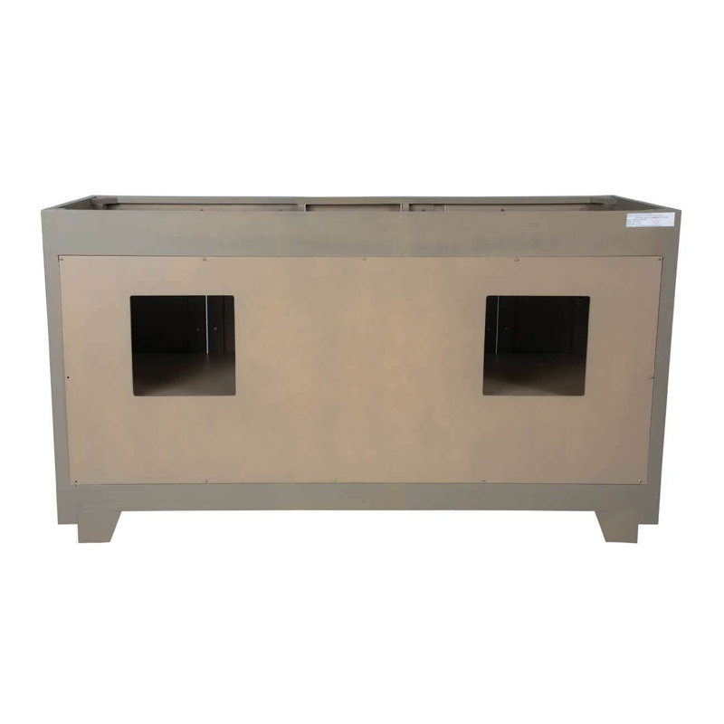 Nahlani 59'' Double Bathroom Vanity Base Only, Gray Oak