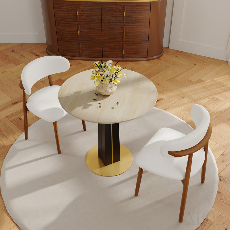 Table de salle à manger Modern Modern, 29.6"H x 33.46"L x 33.46"W