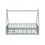 Lit de sol en forme de tente, lit plateforme avec garde-corps, lattes et porte-118005196