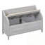 Banc de rangement multifonctionnel en bois pour hall d'entrée avec charnière de sécurité-744964126