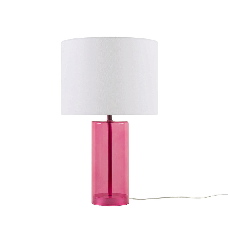 Lampe de table en verre, Rose