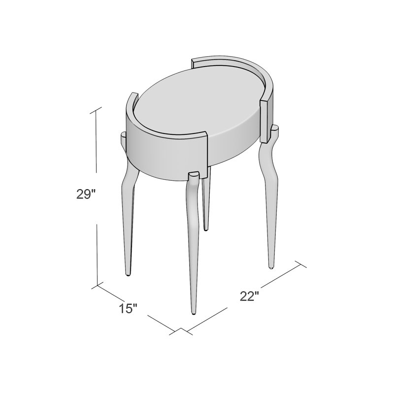 Langlais Solid Wood End Table