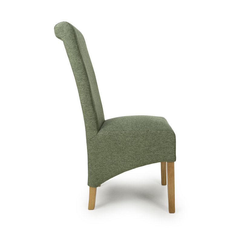 Canica 49cm H Polyester Upholstered Side Chair, Green