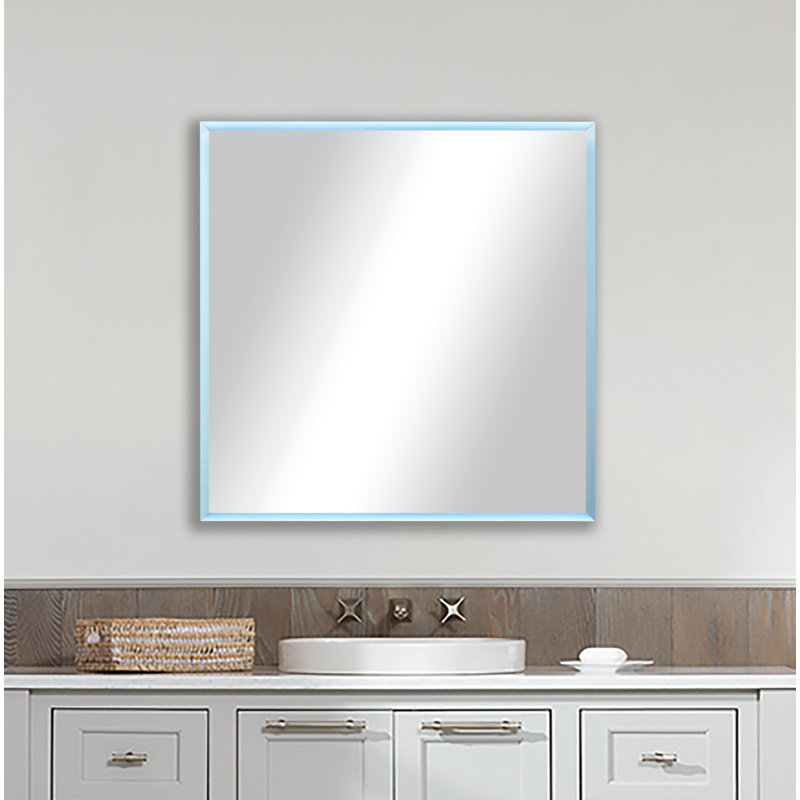 Miroir Derosier, 30,5 po x 30,5 po, Turquoise clair