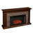 Coletta Freestanding Electric Fireplace with Faux Stone Mantel-638192915