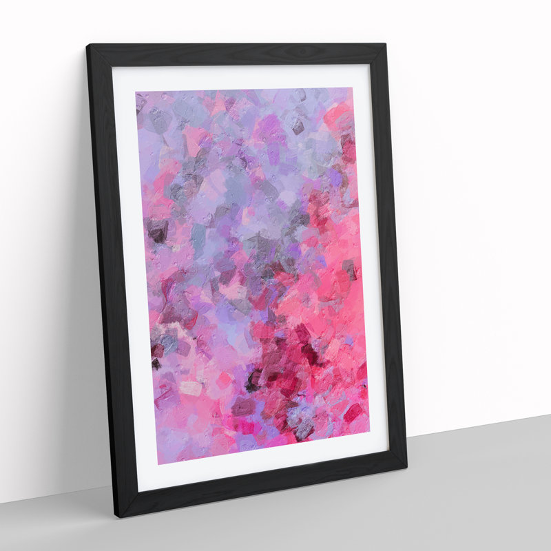 Heart Of Glass Abstract - Single Picture Frame Painting, Black, 64cm H x 46cm W x 2cm D