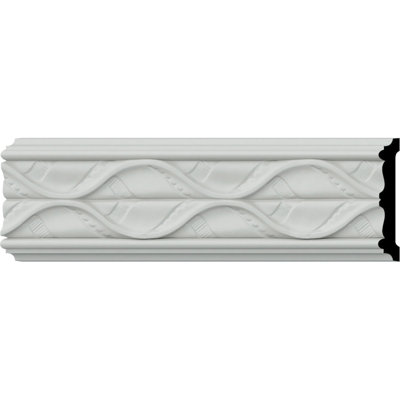 Endurathane Medway Chair Rail, 4 1/4"H x 3/4"P x 94 1/2"L, (1 3/4"Repeat), Factory Primed