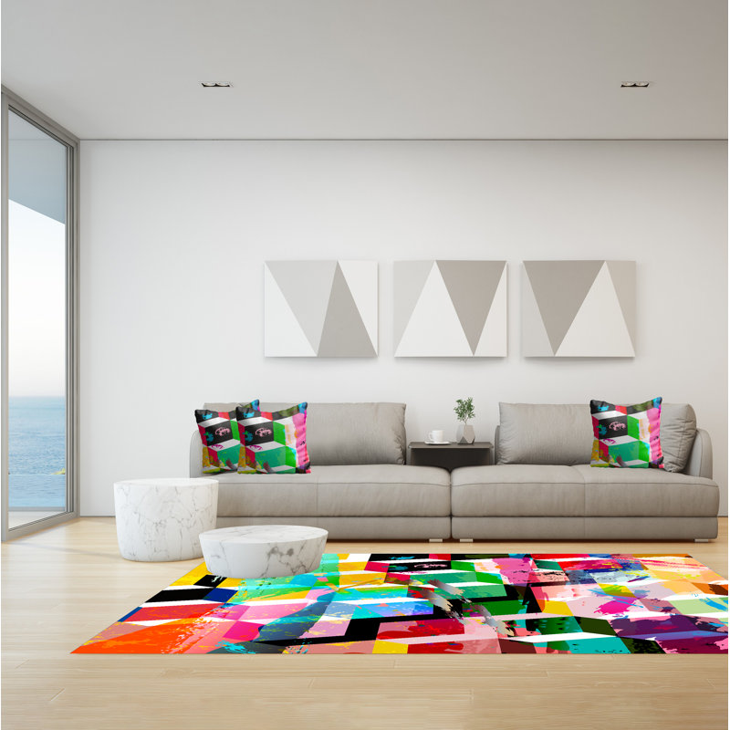 Franchek Abstract Area Rug, Rectangle 140 x 200cm
