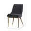 Chaise d'appoint Linden - Ardoise avec pieds naturels-130615983