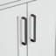 Meuble-lavabo simple Jameal de 36 po en bois massif avec comptoir en marbre de Carrare de 0,75 po et lavabo ovale dÃ©calÃ© Ã  droite-598961052-566077833-566077836