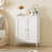 31.5" Tall Metal Side Cabinet with 2 Doors and 2 Adjustable Shelves-884539477