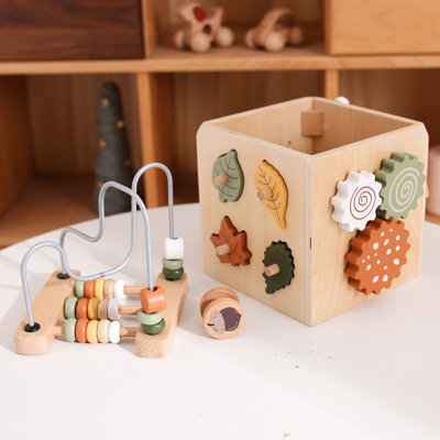 Wooden Alphabet Puzzle and Matching Game with Flash Cards
