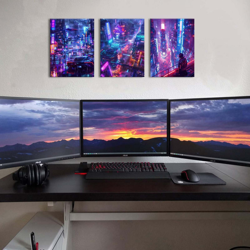 3 Piece Wrapped Canvas Wall Art