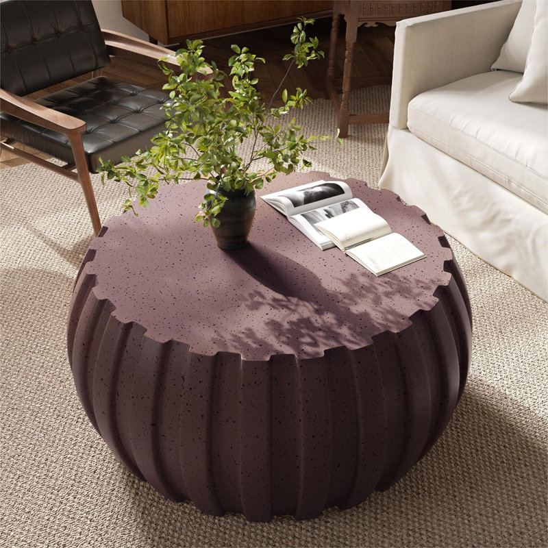 Table basse moderne imperméable 35,43 po, Brun