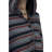 Wooded River Alpine Stripe - Hooded Throw - 72x48, Wearable Striped Wool Hooded Blanket for Cabin Comfort
