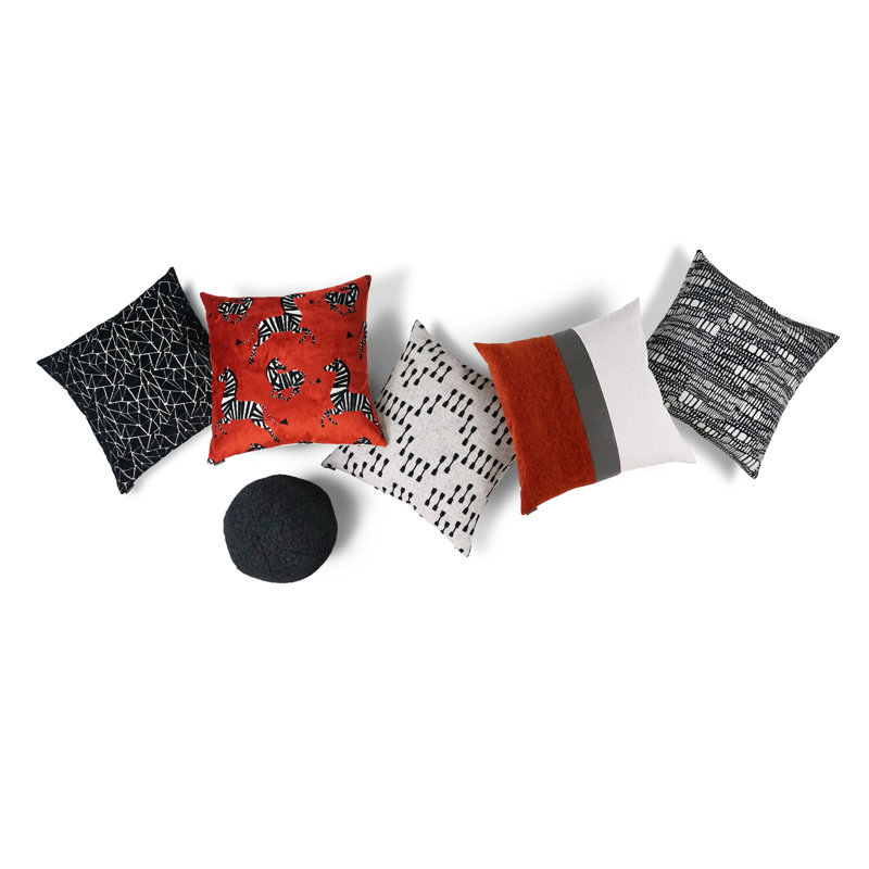 Coussin Farlowe, Grenat, Carré 24 po