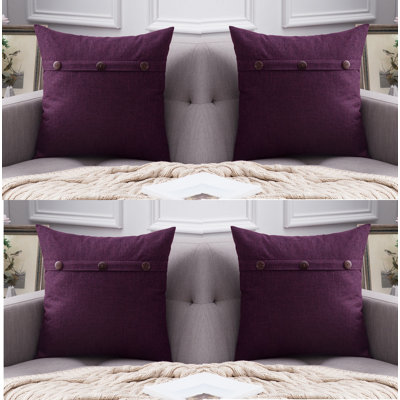 Buttons Chenille Throw Pillow