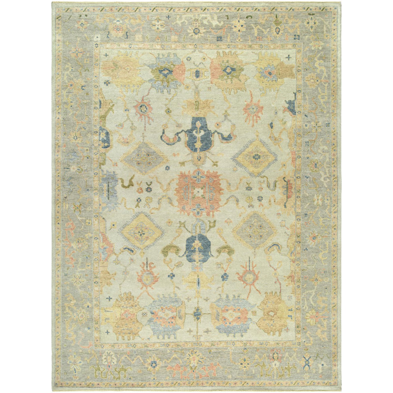 Normandy Handmade Wool Ikat Area Rug, Rectangle 9' x 13'