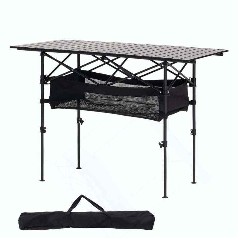 Table de camping pliante en aluminium