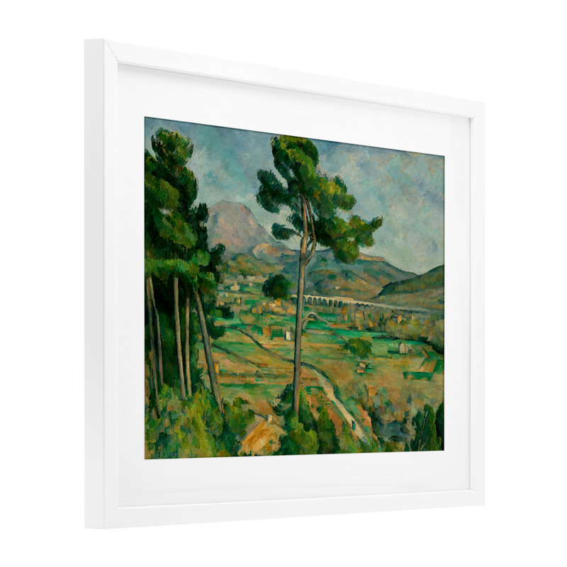 «Mont Sainte Victoire» classique, reproduction encadrée sous verre, conception de Paul Cezanne, H 17 po x l 21 po