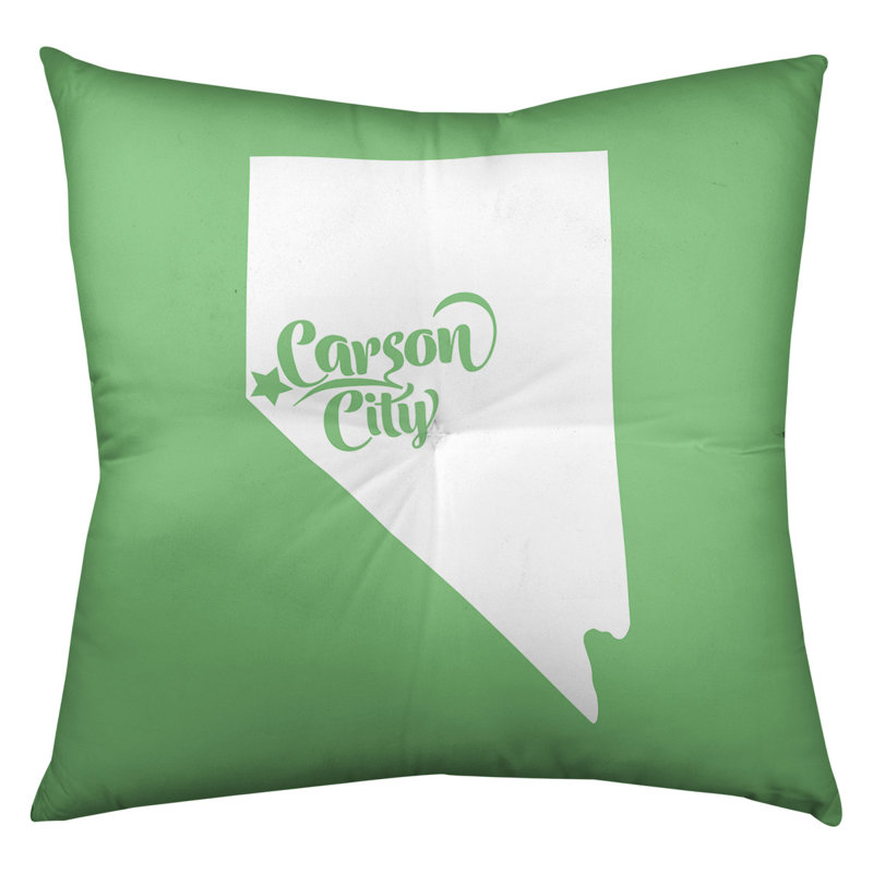 Coussin de sol touffeté nevada, 26 po x 26 po, Vert, Ville de Carson City