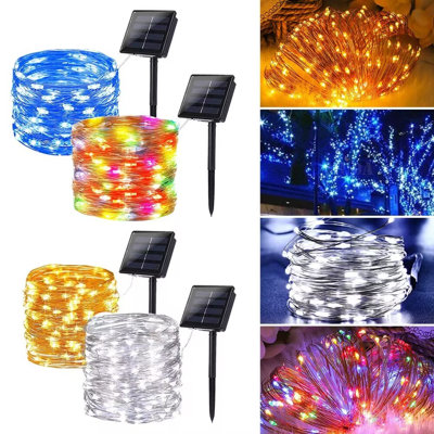 4-IN-1 Solar Fairy String Light Christmas Decorations with 8 Models Decorative Light 
