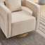 Chaise l 29,1 po à dossier ouvert et pivotant avec base patinée