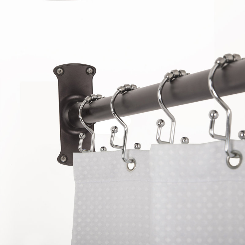 Oil-Rubbed Bronze L-Shaped Wall Mounted Shower Curtain Rod