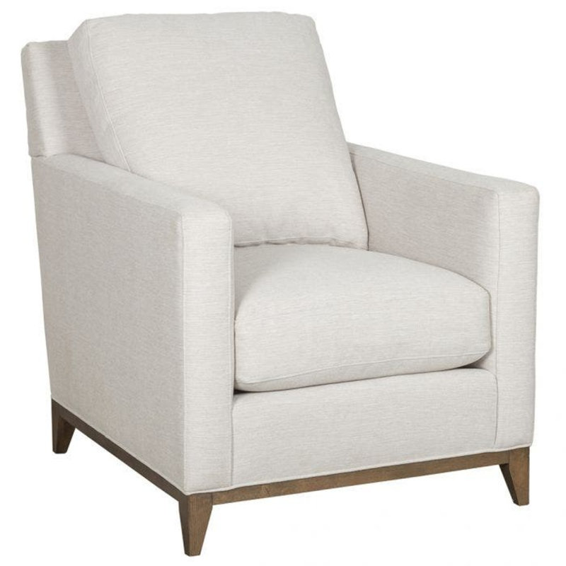McCoy 31.5" W Armchair, 3156 Linen 100% Polyester, Walnut