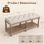 Linen Upholstered Storage Bench