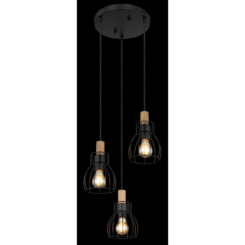 Ahzhane 3 - Light Matte Black Pendant